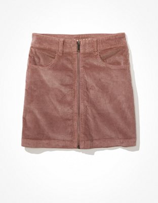AE Zip-Up Corduroy Mini Skirt