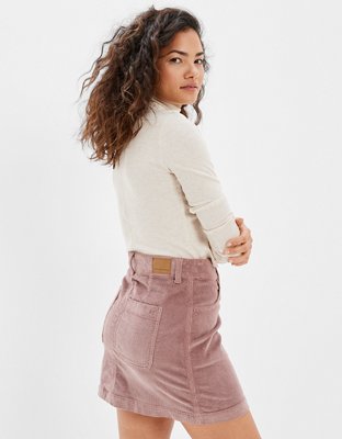 AE Zip-Up Corduroy Mini Skirt