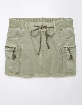Женские юбки American Eagle AE Snappy Stretch High-Waisted Cargo Mini Skort — фото 3