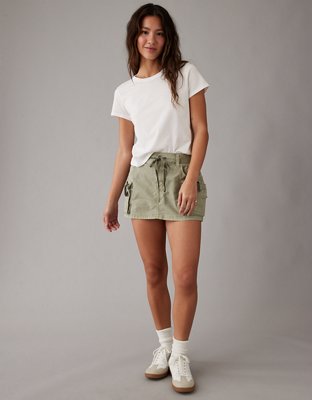 Женские юбки American Eagle AE Snappy Stretch High-Waisted Cargo Mini Skort — фото 5