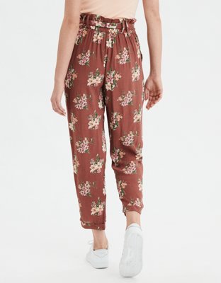AE High-Waisted Tie Front Tapered Pant