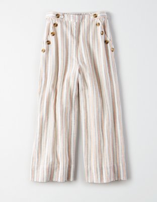 AE High-Waisted Side Button Culottes