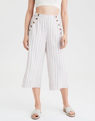 AE High-Waisted Side Button Culottes