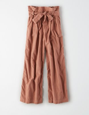 Женские брюки American Eagle AE High-Waisted Belted Wide Leg Pant — фото 3