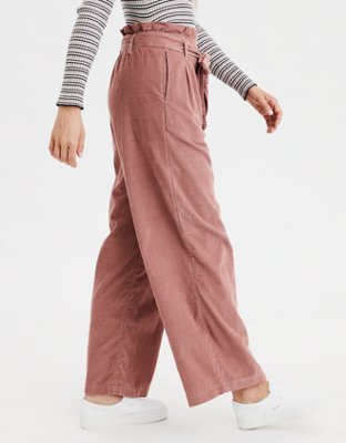 Женские брюки American Eagle AE High-Waisted Belted Wide Leg Pant — фото 4