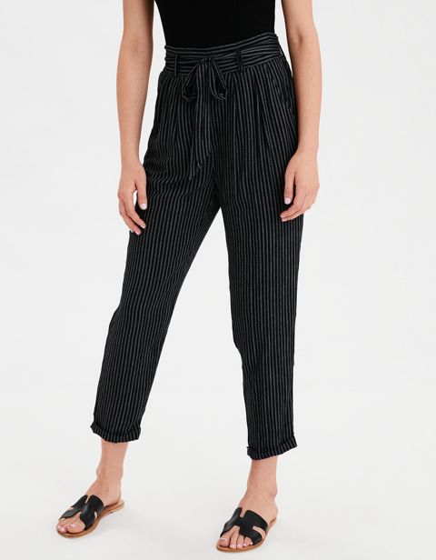 Женские брюки American Eagle AE High-Waisted Belted Tapered Leg Pant