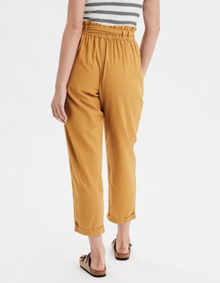 Женские брюки American Eagle AE High-Waisted Striped Tie Front Slim Pant — фото 2