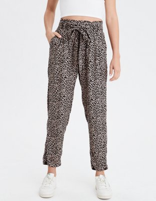 AE High-Waisted Leopard Print Tapered Pant
