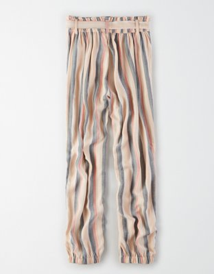 AE High-Waisted Striped Paperbag Jogger