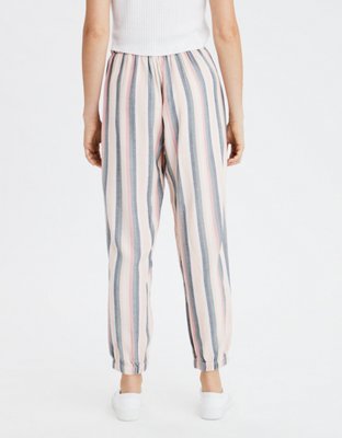 Женские брюки American Eagle AE High-Waisted Striped Paperbag Jogger — фото 2