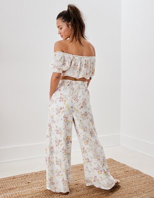 AE Smocked Wide Leg Pant