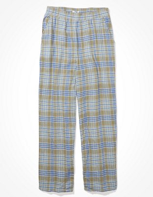 AE Plaid Wide-Leg Pant