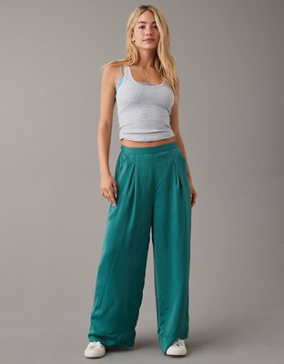 American Eagle Striped Wide Leg Flowy Pants Culotttes