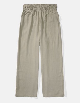 AE Linen Wide-Leg Pant