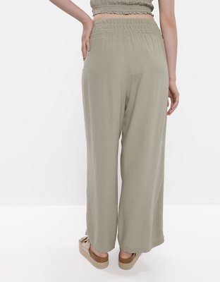 AE Linen Wide-Leg Pant
