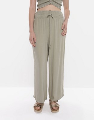 AE Linen Wide-Leg Pant