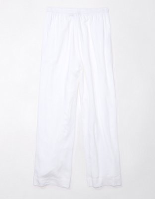 AE Linen-Blend Pull-On Wide-Leg Pant