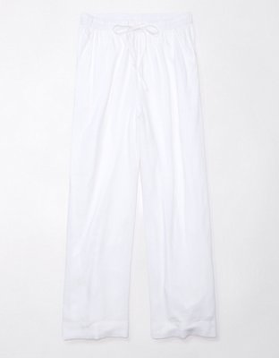 AE Linen-Blend Pull-On Wide-Leg Pant