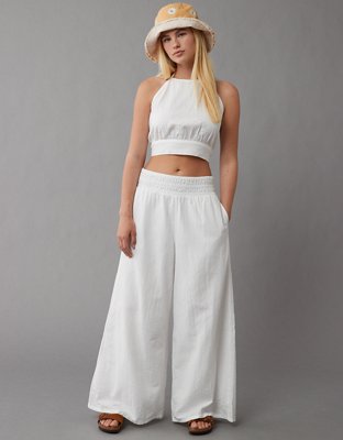 AE High-Waisted Pull-On Wide-Leg Pant