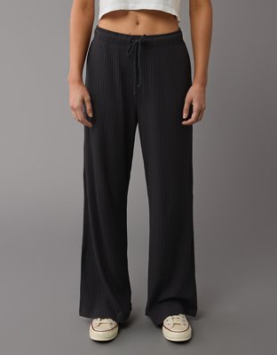 AE Ribbed Wide-Leg Sweatpant