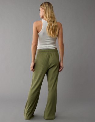 AE Ribbed Wide-Leg Sweatpant