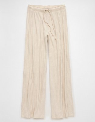 Женские брюки American Eagle AE Ribbed High-Waisted Wide-Leg Sweatpant — фото 3