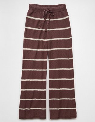 AE Knit Wide-Leg Striped Pant