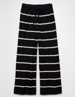 AE Knit Wide-Leg Striped Pant