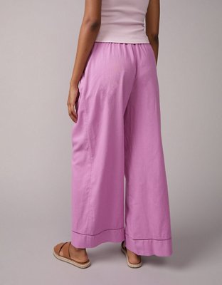 AE High-Waisted Linen-Blend Pull-On Pant