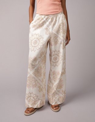 AE High-Waisted Linen-Blend Pull-On Pant