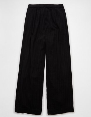 AE High-Waisted Wide-Leg Textured Pant