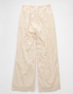 AE High-Waisted Wide-Leg Textured Pant