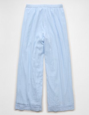 AE High-Waisted Wide-Leg Gauze Pant