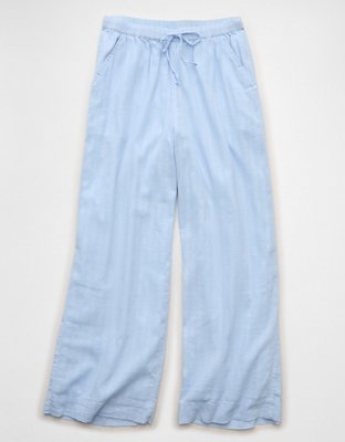 AE High-Waisted Wide-Leg Gauze Pant