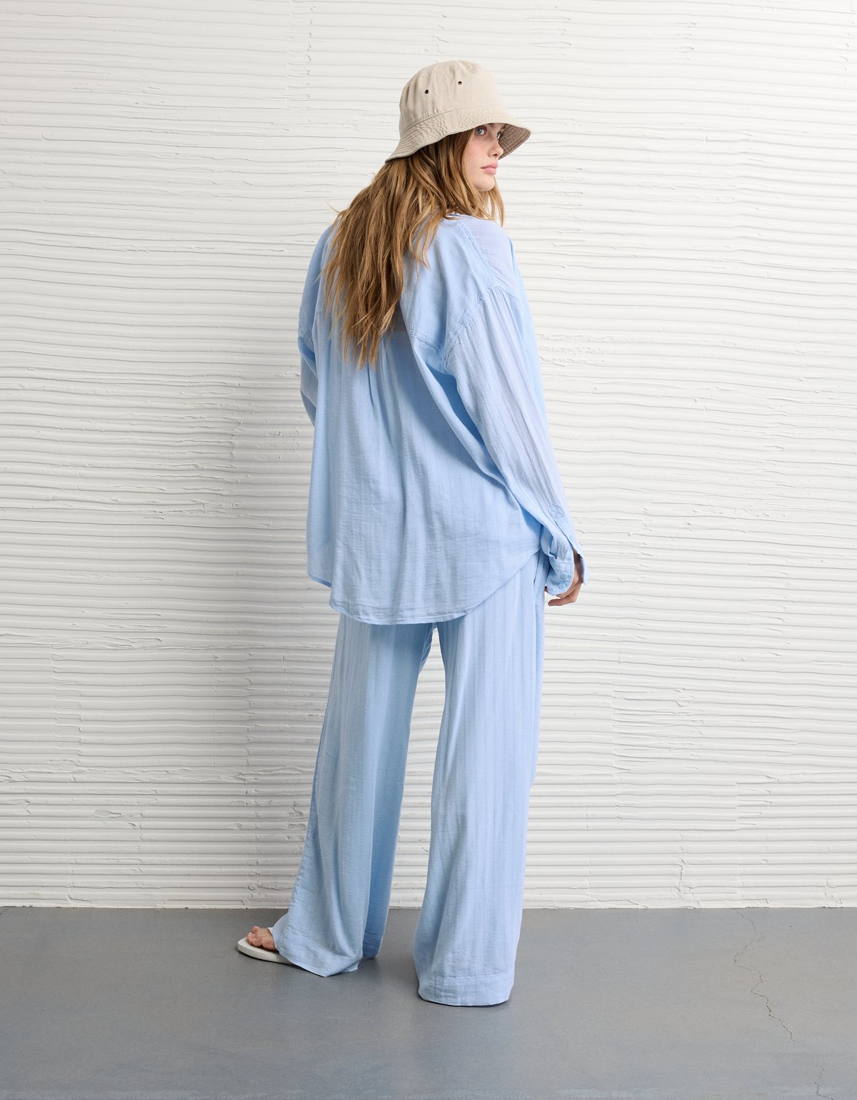 AE High-Waisted Wide-Leg Textured Pant - image 2