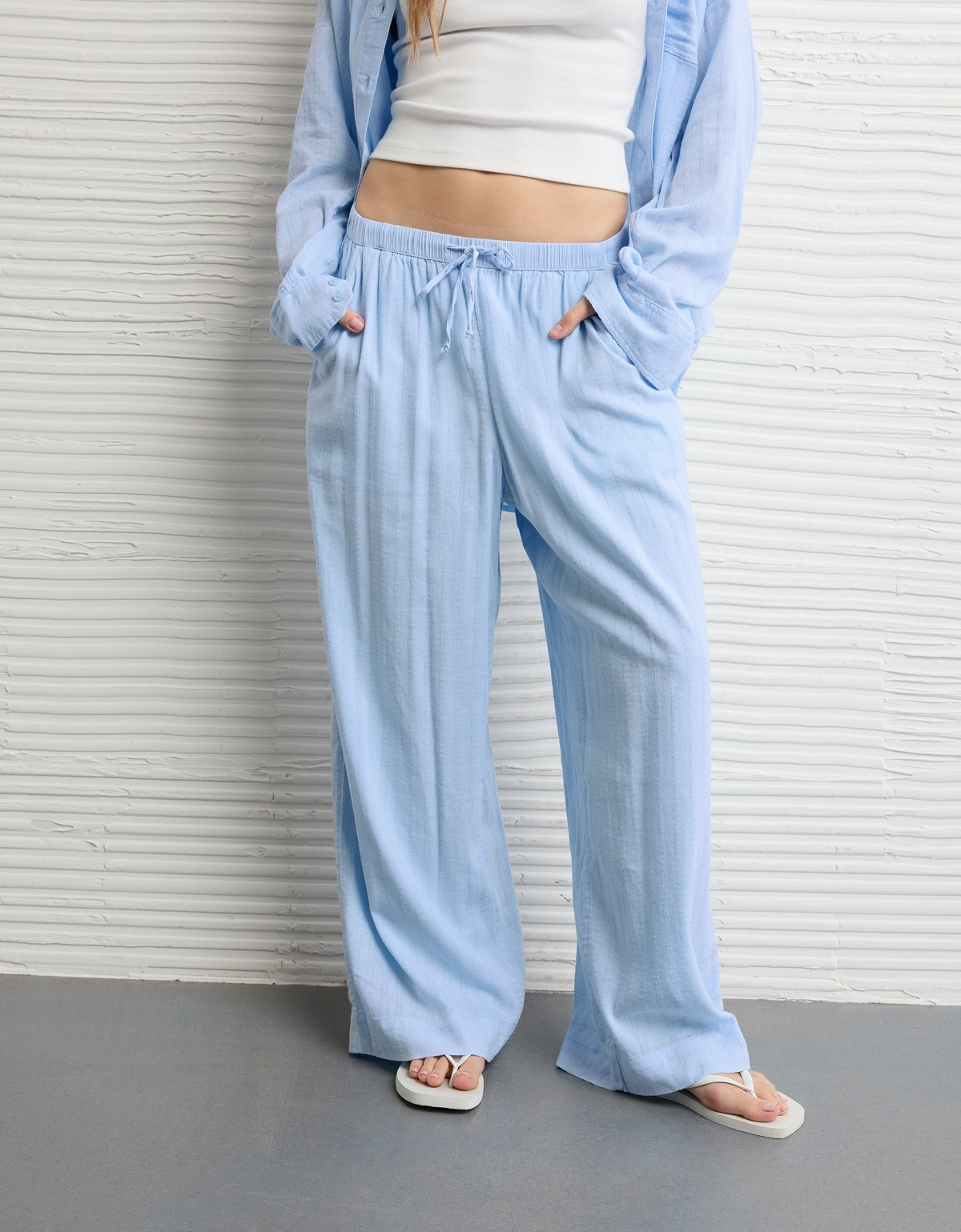 AE High-Waisted Wide-Leg Textured Pant - image 5