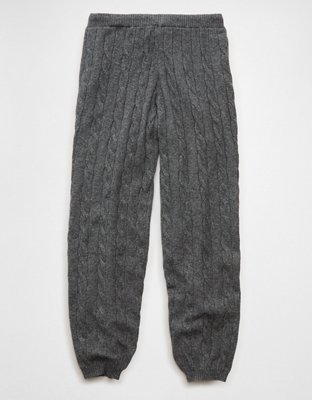 AE High-Waisted Cable Knit Jogger