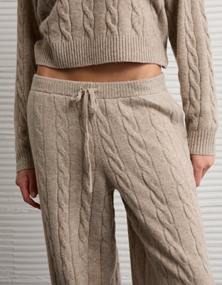 AE High-Waisted Cable Knit Jogger