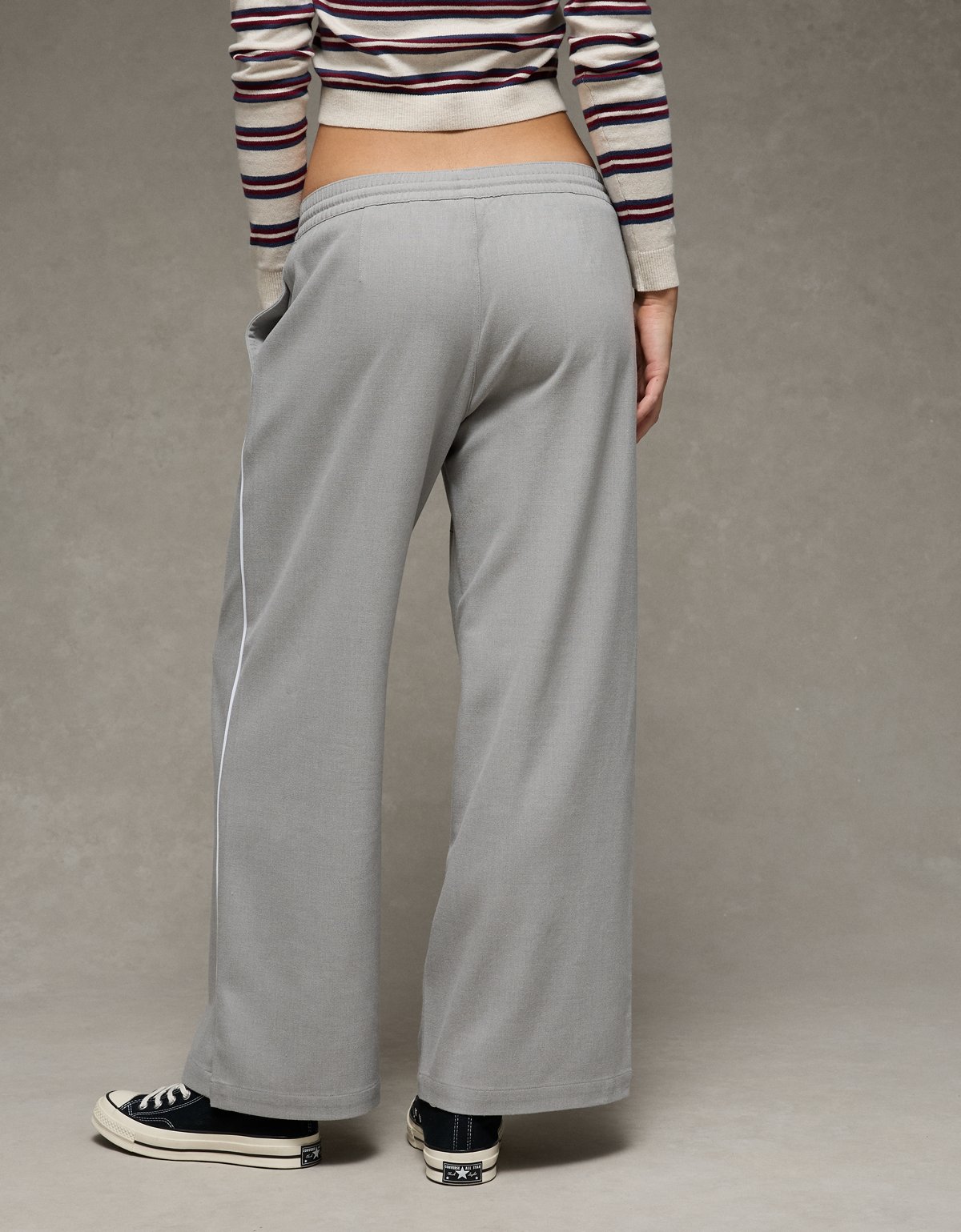 AE Stretch Low Rise Wide-Leg Track Pant - image 2