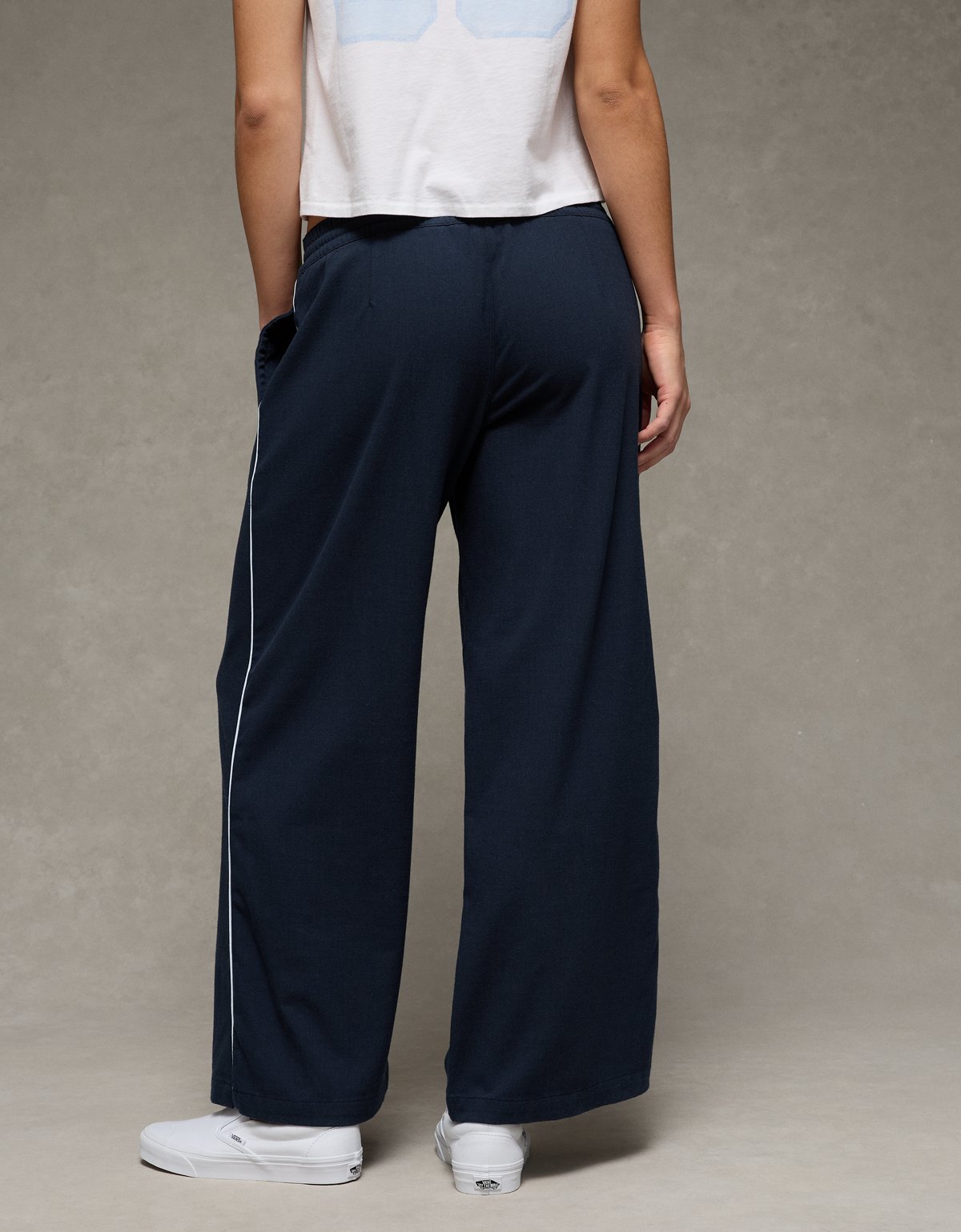 AE Stretch Low Rise Wide-Leg Track Pant - image 2