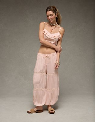 AE Low-Rise Lace Insert Saturday Jogger