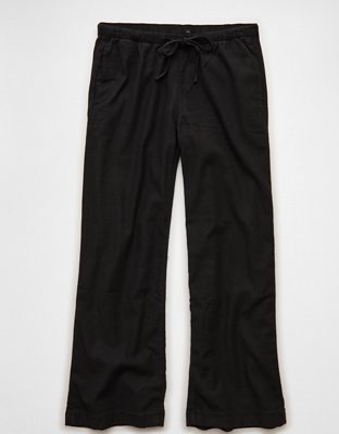 AE Stretch Low-Rise Linen Pull-On Pant