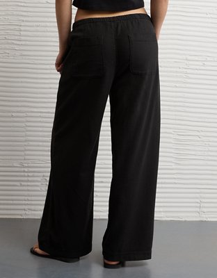 AE Stretch Low-Rise Linen Pull-On Pant