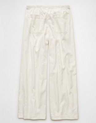 AE Stretch Low-Rise Linen Pull-On Pant