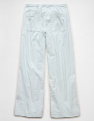 AE Stretch Low-Rise Linen Pull-On Pant