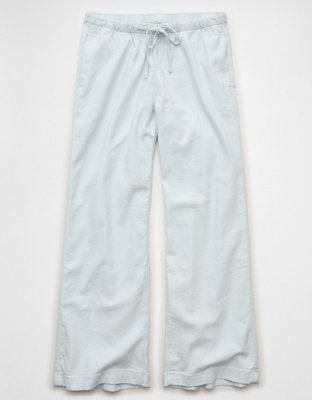 AE Stretch Low-Rise Linen Pull-On Pant