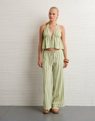 AE High-Waisted Linen-Blend Pant | American Eagle