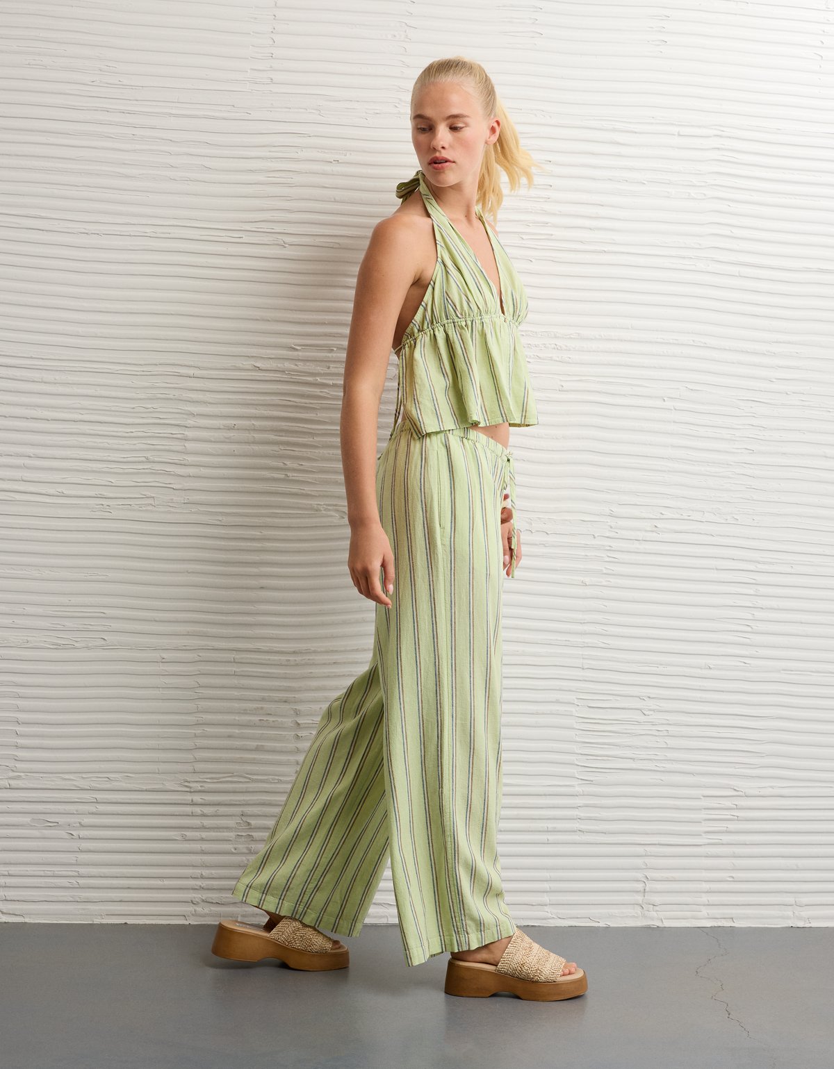 AE High-Waisted Linen-Blend Pant - image 5