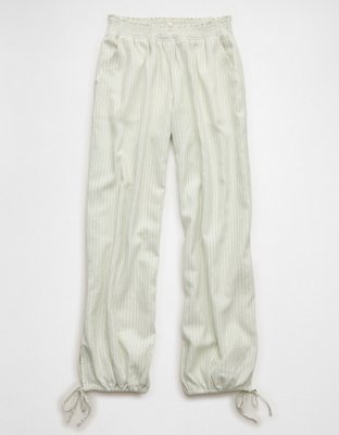 AE Low-Rise Linen-Blend Jogger