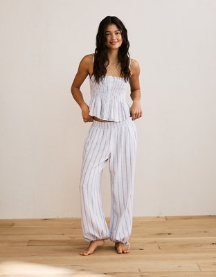 AE Low-Rise Linen-Blend Jogger